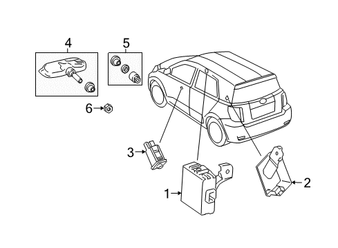 2010 Scion xD Tire Pressure Monitoring Control Module Diagram for 89769-52010