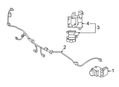 2022 Hyundai Tucson Electrical Components - Rear Bumper ULTRASONIC SENSOR ASSY-P.A.S Diagram for 99310-N9600-YFS