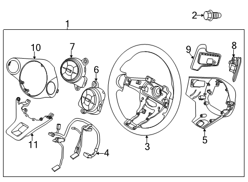 2021 Kia Soul Steering Column & Wheel, Steering Gear & Linkage Upper-Ornament Diagram for 56171K0000FHV