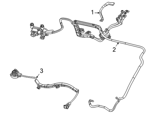 2022 Jeep Wagoneer Battery Cables 48 VOLT HYBRID BATTERY Diagram for 68427896AC