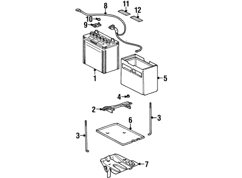 1995 Toyota Celica Battery Wire, Engine Diagram for 82123-20240