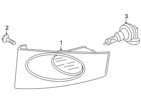 2007 Honda Fit Bulbs Foglight Unit, Driver Side (Taffeta White) Diagram for 33951-SLN-A01ZC