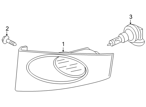 2007 Honda Fit Bulbs Foglight Unit, Passenger Side (Taffeta White) Diagram for 33901-SLN-A01ZC
