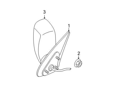 2007 Jeep Commander Outside Mirrors Outside Rearview Electric Heated Mirror Diagram for 1ES651BMAB