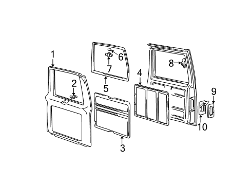 1991 Chevrolet Astro Interior Trim - Back Door Retainer Asm-Body Side Front Window Diagram for 15715274