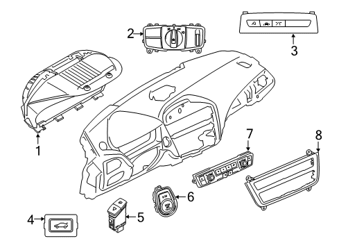 2018 BMW M2 Switches Headlight Switch Diagram for 61316847517