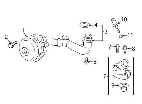 2019 Nissan Titan XD Powertrain Control Bolt Diagram for 21079-EZ40A