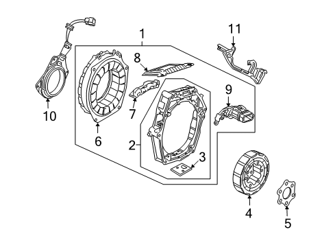 2011 Honda Civic Electrical Components Base, Terminal Diagram for 1A420-RMX-000