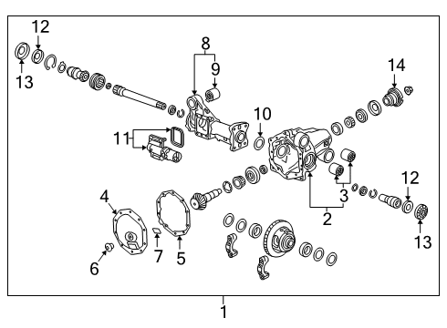 2020 Chevrolet Silverado 1500 Carrier & Components - Front Differential Assembly Diagram for 84865587