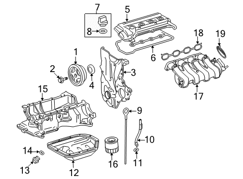 2017 Toyota Yaris Throttle Body Throttle Body Diagram for 22030-21030