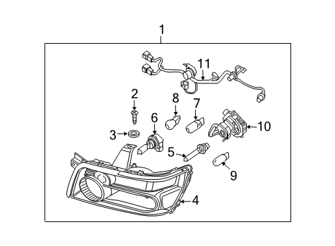 2005 Infiniti QX56 Bulbs Lamp Assembly-Stop, High Mounting Diagram for 26590-7S000
