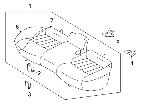 2017 Infiniti QX70 Rear Seat Components Cushion Assy-Rear Seat Diagram for H8300-1A54A