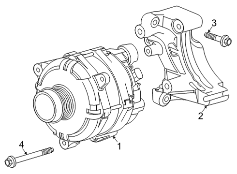 2020 GMC Sierra 1500 Alternator Alternator Diagram for 13534129