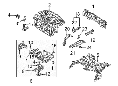 1999 BMW 328i Rear Body & Floor Complete Tail Trim Diagram for 41347063570