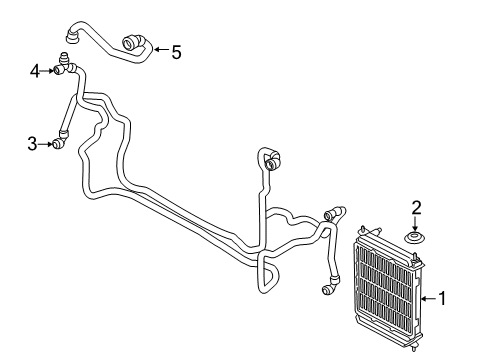 2019 BMW X7 Radiator & Components LINE EXTERNAL RADIATOR Diagram for 17125A022F5