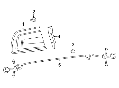 2012 Dodge Charger Tail Lamps Lamp-Tail Stop Turn Diagram for 57010414AF