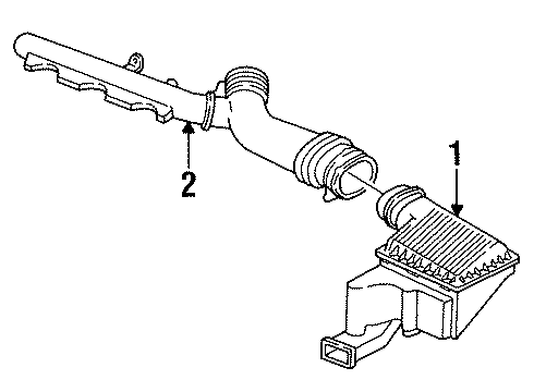 2000 Chrysler Sebring Air Intake Hose-Air Cleaner To T/Body Diagram for 4663327