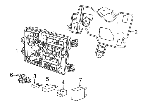 2017 Chevrolet SS Fuse & Relay Fuse & Relay Box Diagram for 92276935