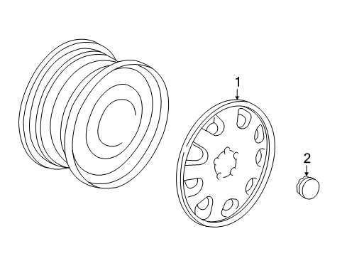 2001 Honda Odyssey Wheel Covers & Trim Trim, Wheel (16X6 1/2Jj) Diagram for 44733-S0X-A00