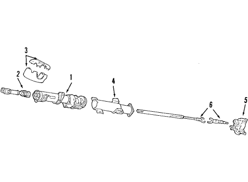 2000 Oldsmobile Alero Steering Column, Steering Wheel Intermediate Steering Shaft Assembly Diagram for 22659865