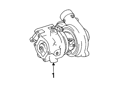 1990 Toyota Celica Turbocharger Elbow, Turbine Outlet Diagram for 17291-88381