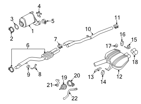 2014 BMW 535d Exhaust Components Gearbox Support Diagram for 18208576348
