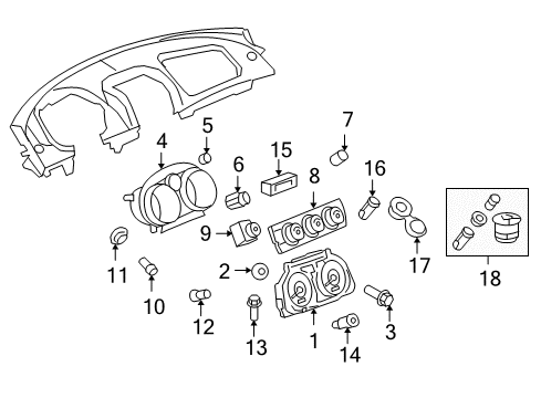 2008 Saturn Sky Cluster & Switches, Instrument Panel Switch Asm-Hazard Warning Diagram for 10393377