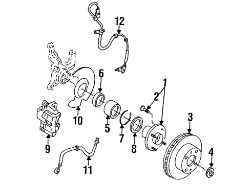 1998 Nissan 200SX Anti-Lock Brakes Anti Skid Actuator Assembly Diagram for 47850-8B700