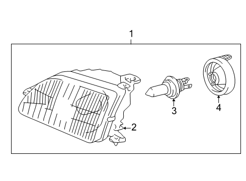 2001 Toyota Tundra Headlamps Composite Assembly Diagram for 81150-0C010