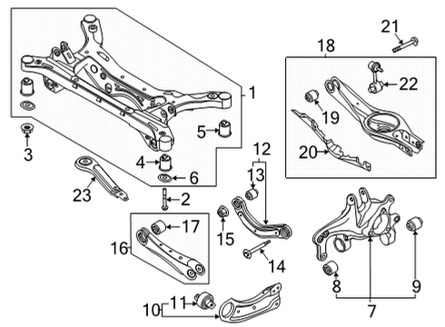2022 Hyundai Sonata Rear Suspension Arm Complete-RR LWR, RH Diagram for 55211-L0000