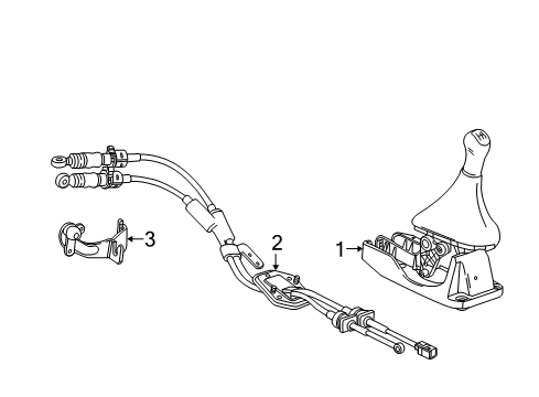 2013 Chevrolet Spark Manual Transmission Control Asm-Manual Transmission (W/ Shift Pattern) Diagram for 25194275