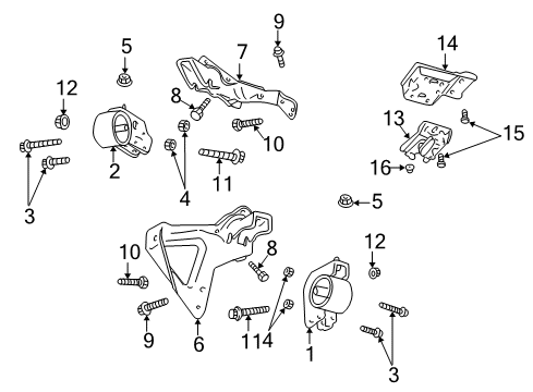 1998 Dodge Durango Engine & Trans Mounting Insulator Engine Mount Diagram for 52020419AA