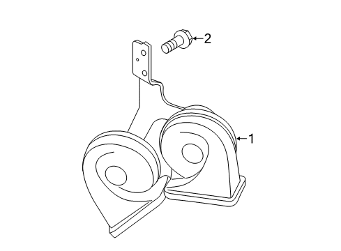 2015 Ford Transit-250 Horn Horn Screw Diagram for -W505264-S450