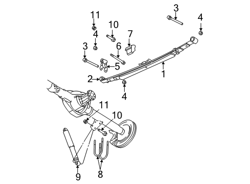 2008 Dodge Ram 3500 Rear Suspension Bolt Diagram for 52113562AA