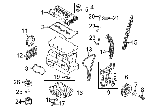 2016 Kia Sportage Filters Oil Level Gauge Rod Assembly Diagram for 26611-2G040