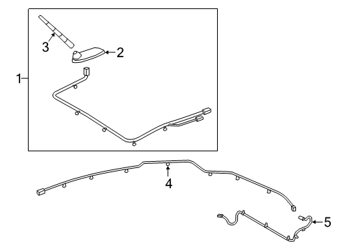 2019 Nissan Versa Antenna & Radio Feeder-Antenna Diagram for 28241-3AN0B