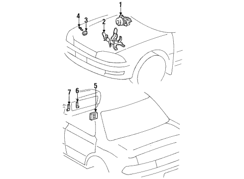 1994 Toyota Camry Anti-Lock Brakes Saddle, Brake Actuator Diagram for 44567-06010