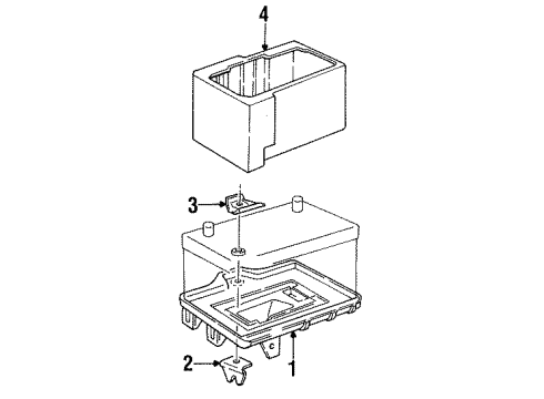 1991 Chrysler New Yorker Battery Battery Positive Cable Diagram for 4527638