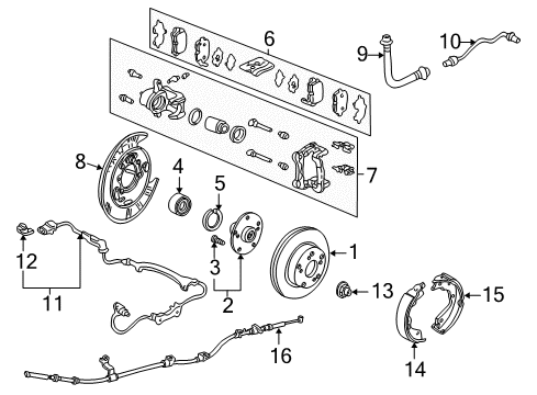 2009 Honda Ridgeline Anti-Lock Brakes Modulator Assembly, Vsa Diagram for 57110-SJC-A52