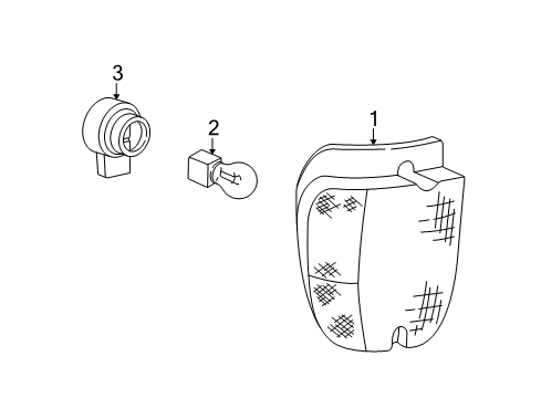 2000 Ford E-250 Econoline Bulbs Park Lamp Diagram for F2UZ-13200-A