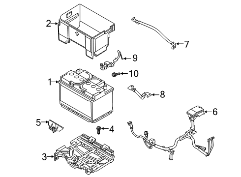 2021 Kia Soul Battery Wiring Assembly-T/M Gnd Diagram for 91862K0070