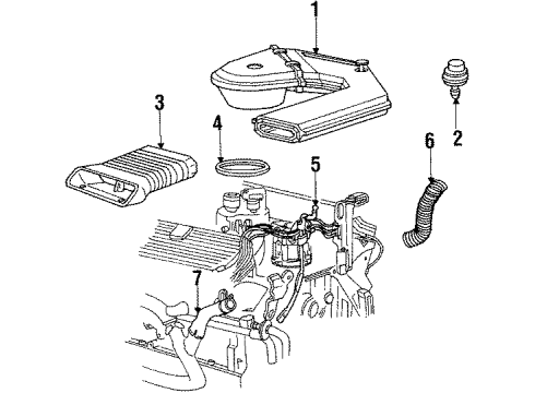 1986 Cadillac Seville Air Intake Sensor Pkg Diagram for 8997493