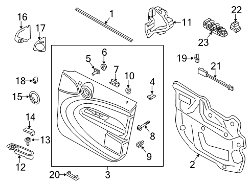 2013 Mini Cooper Countryman Front Door Hex Nuts Diagram for 07129906048