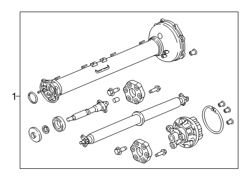 2016 Chevrolet Corvette Drive Shaft - Rear Drive Shaft Assembly Diagram for 84016824