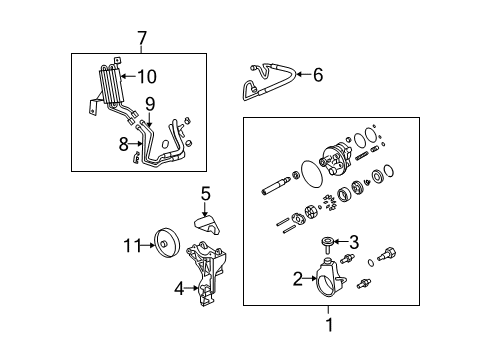 2009 Hummer H2 P/S Pump & Hoses, Steering Gear & Linkage Hose, P/S Fluid Cooler Outlet Diagram for 26095264