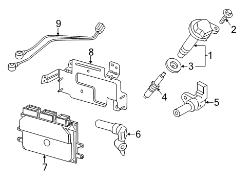 2019 Ford Transit-250 Ignition System Mount Bracket Diagram for GK4Z-12A659-A