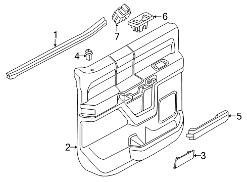 2020 Ford F-250 Super Duty Rear Door Grommet Diagram for HC3Z-2621999-BA