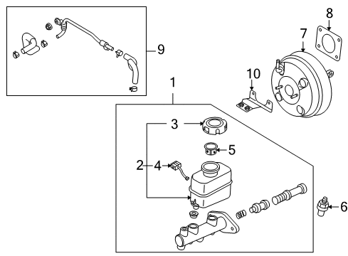 2005 Kia Amanti Stability Control Bracket Assembly Diagram for 591153F000