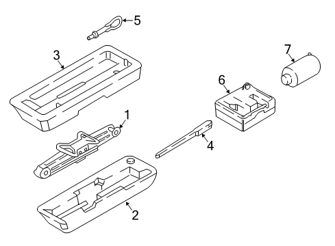 2021 Ford EcoSport Jack & Components Wrench Diagram for FN1Z-17032-A