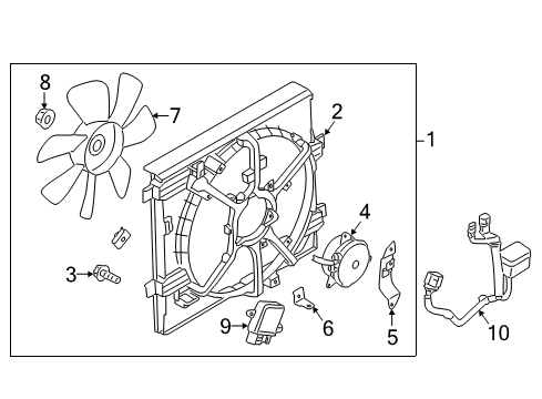 2016 Nissan Juke Cooling System, Radiator, Water Pump, Cooling Fan Harness-Sub Diagram for 27206-1KC0A